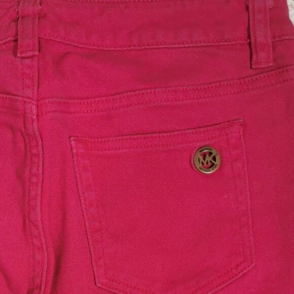 Michael Kors Mid-Rise Skinny Fit 5-Pocket Jeans in Dark Pink - Sz 6 - Picture 9 of 10